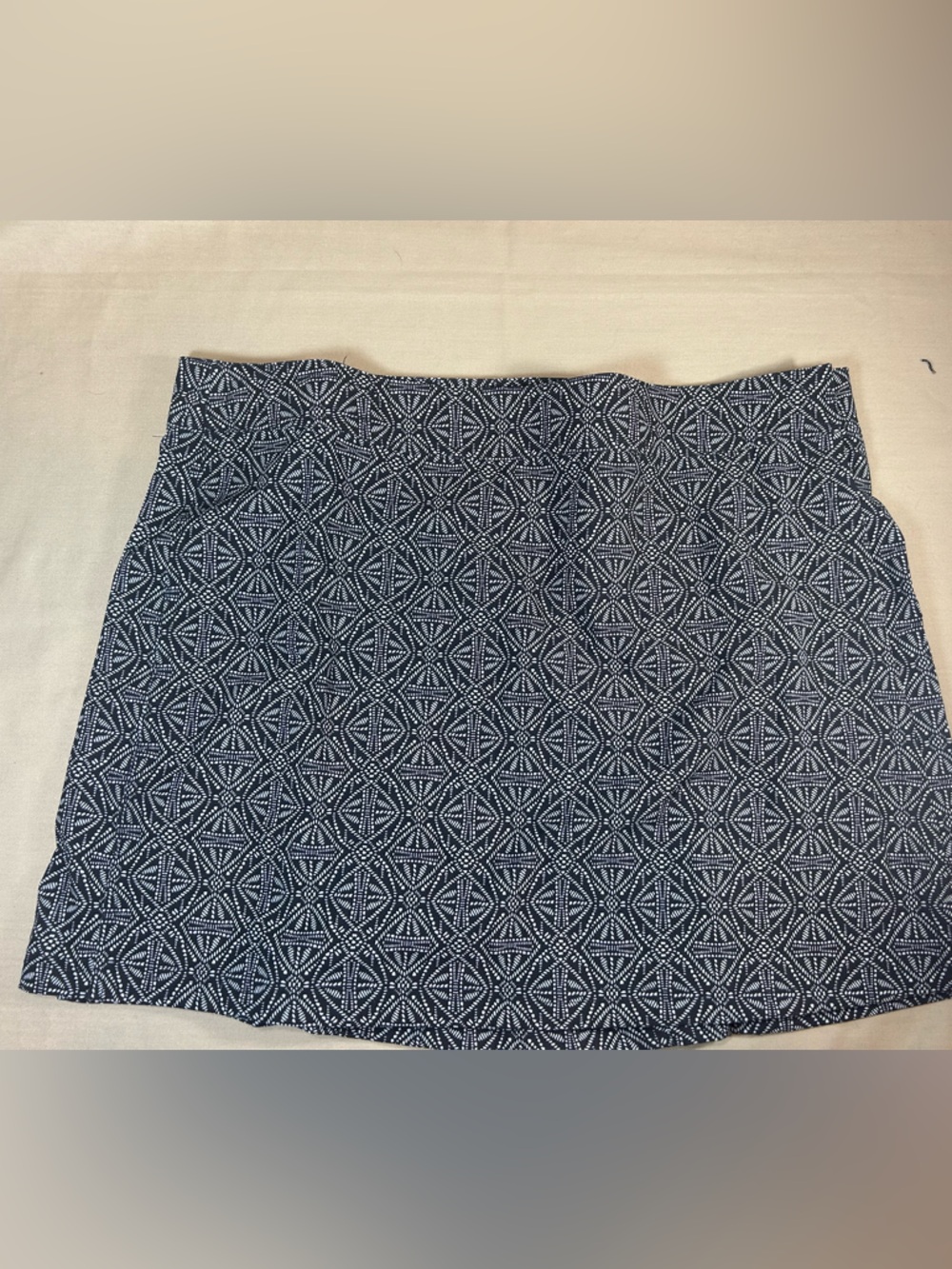 Black/Pearl Batik Print Mini Skirt